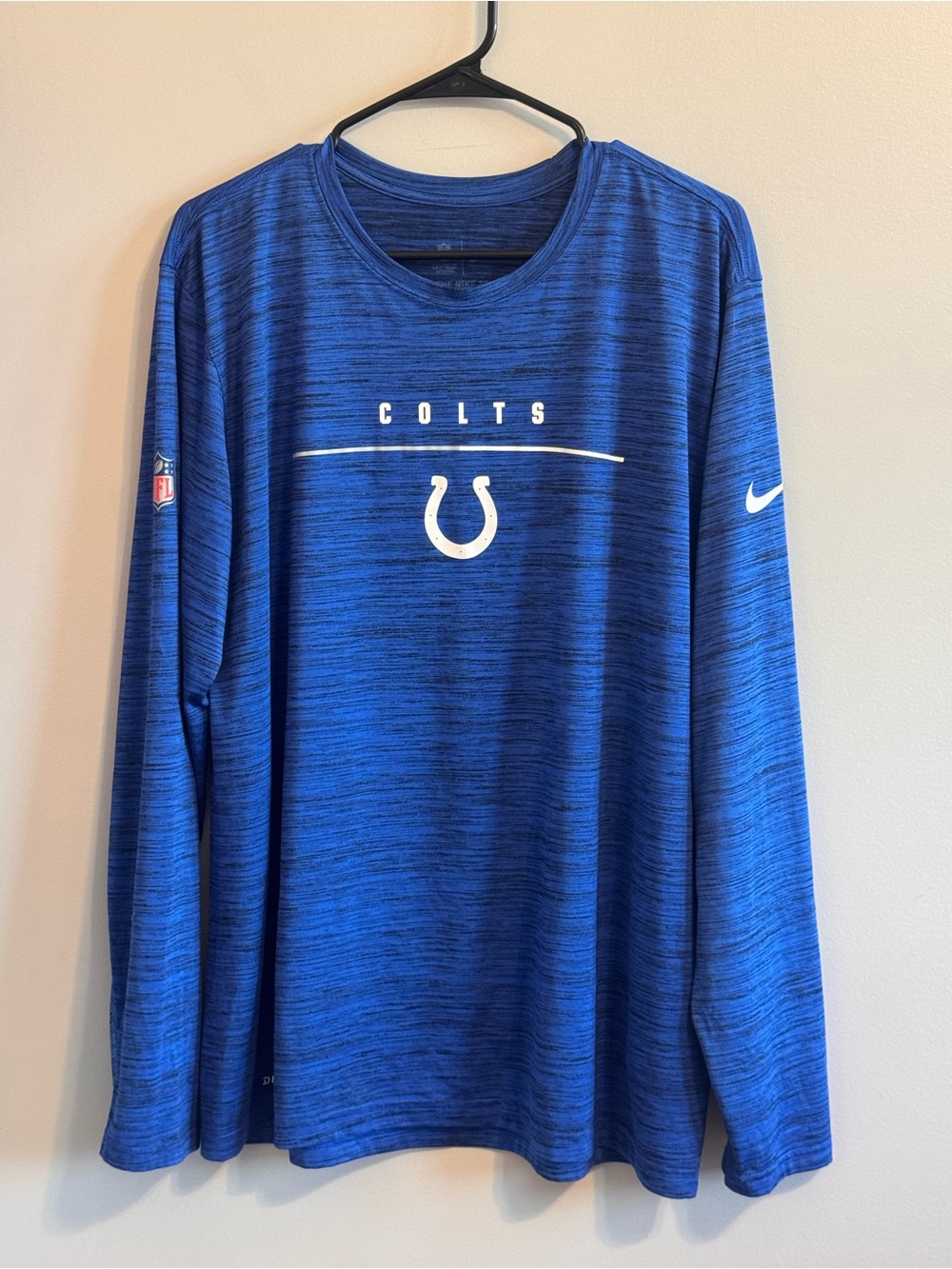 Nike Indianapolis Colts NFL Dri-FIT On Field Long Sleeve Shirt Men’s L
